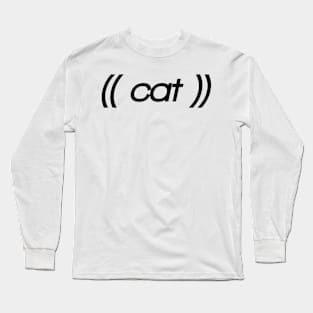 Witty shirt, sarcastic and parody weird cat design Long Sleeve T-Shirt